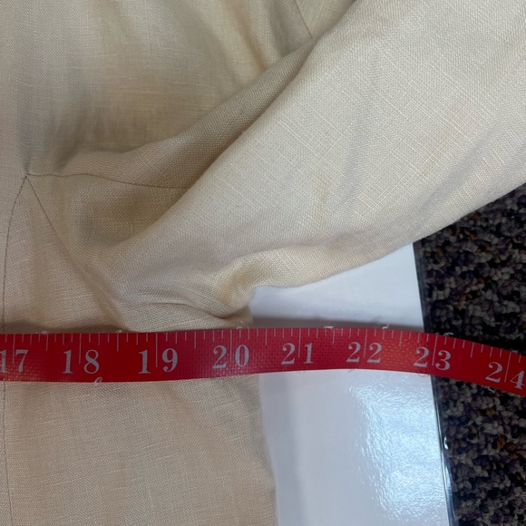 J. Crew Cropped Woven Linen Lady Jacket in Buff Clay - Picture 10 of 11